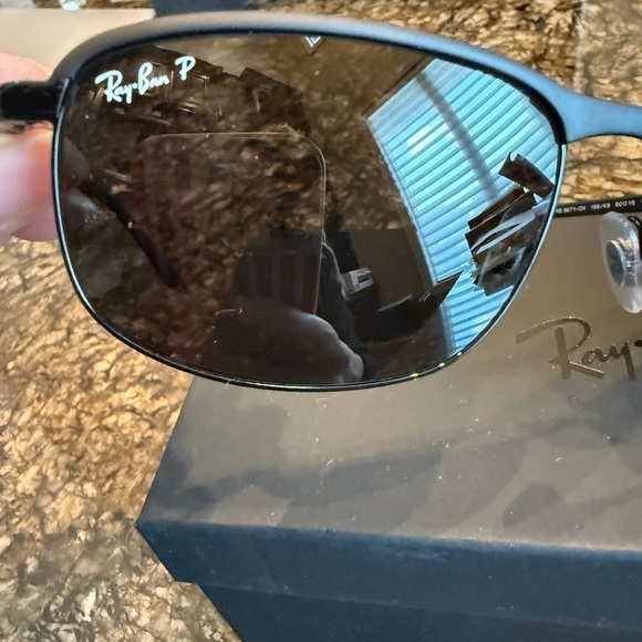 BRAND NEW RAY BAN RB3671CH CHROMANCE Matte black/Dark Grey Chromance Sunglasses - Picture 6 of 9